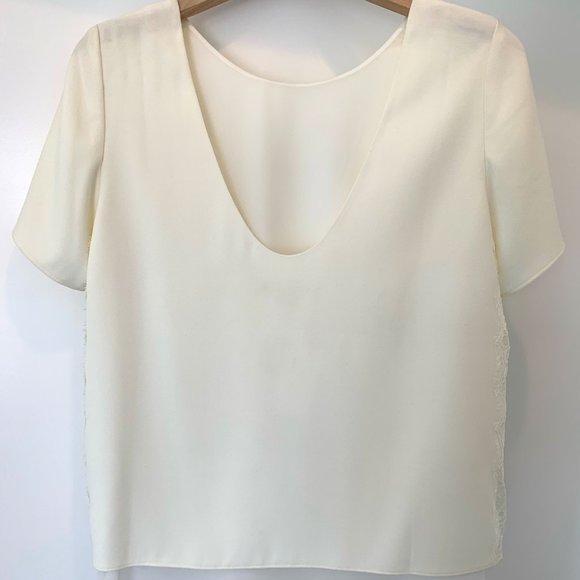 Cooper & Ella Ivory Lace Detail Layered Blouse, L - Picture 2 of 11